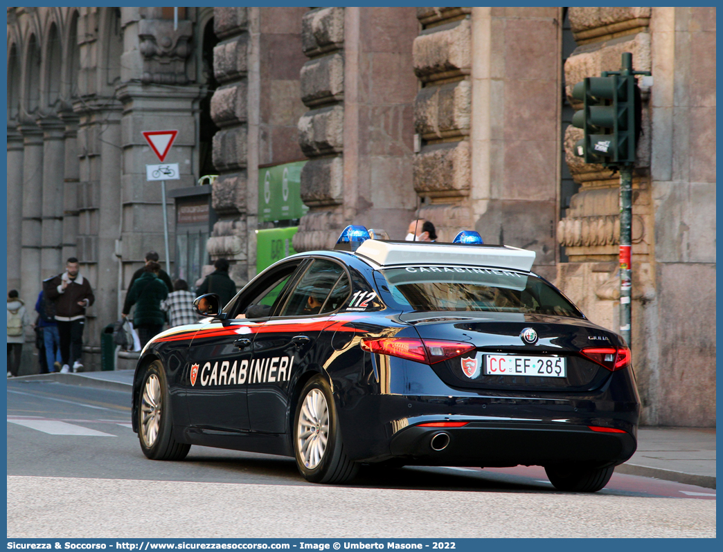 CC EF285
Arma dei Carabinieri
Alfa Romeo Nuova Giulia
Parole chiave: CC;C.C.;Arma;dei;Carabinieri;Alfa;Romeo;Nuova;Giulia