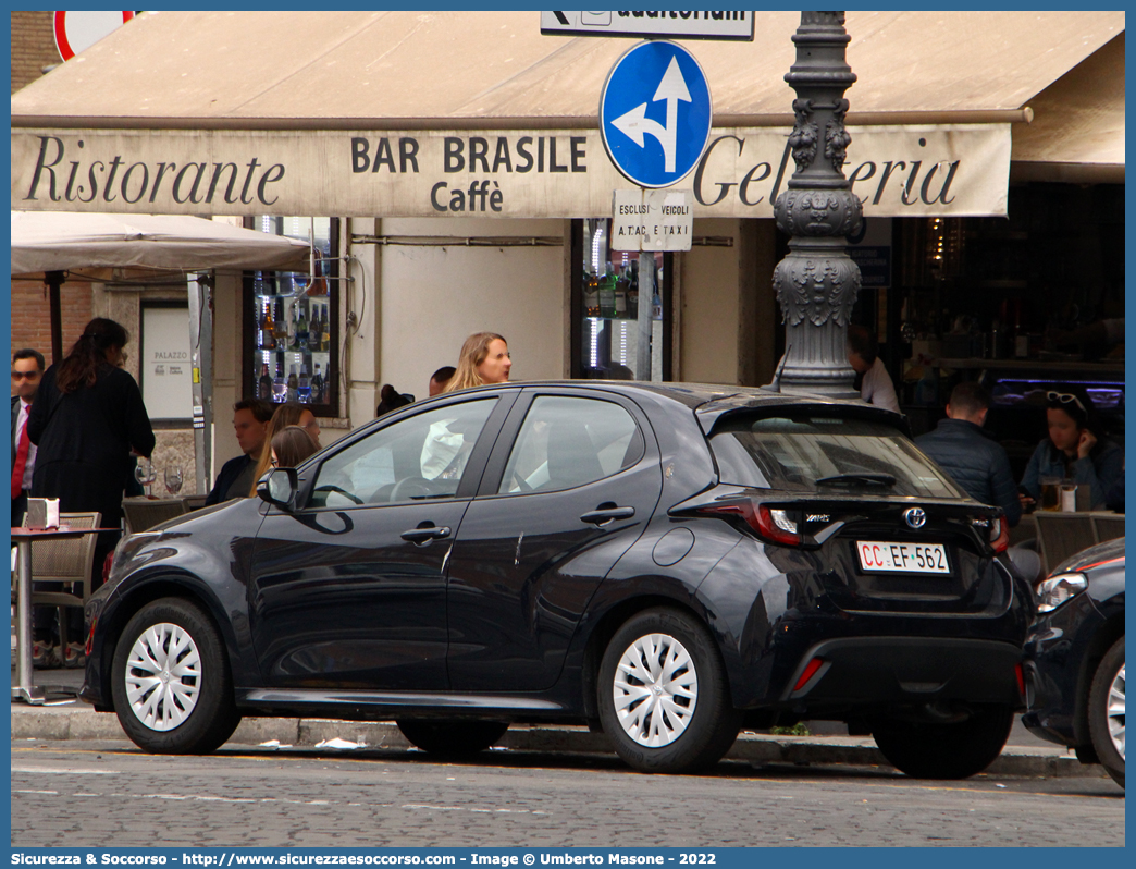 CC EF562
Arma dei Carabinieri
Toyota Yaris Hybrid V serie
Parole chiave: CC;C.C.;Arma;dei;Carabinieri;Toyota;Yaris;Hybrid