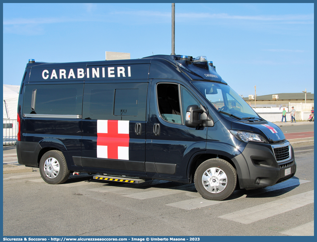 CC EG335
Arma dei Carabinieri
Servizio Sanitario
Peugeot Boxer III serie restyling
Allestitore Odone S.r.l.
Parole chiave: CC;C.C.;Arma;Carabinieri;Servizio;Sanitario;Ambulanza;Autoambulanza;Peugeot;Boxer;Odone