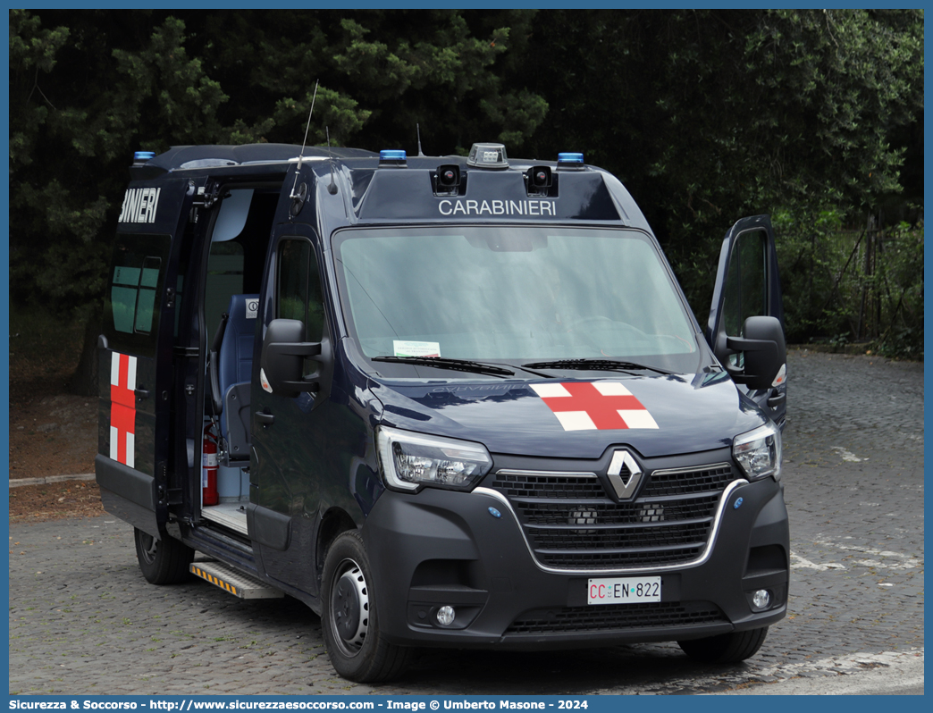 CC EN822
Arma dei Carabinieri
Servizio Sanitario
Renault Master V serie
Allestitore Odone S.r.l.
Parole chiave: CC;C.C.;Arma;Carabinieri;Servizio;Sanitario;Renault;Master;Odone