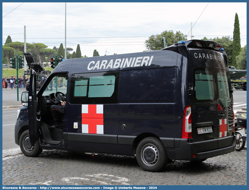 CC EN822
Arma dei Carabinieri
Servizio Sanitario
Renault Master V serie
Allestitore Odone S.r.l.
Parole chiave: CC;C.C.;Arma;Carabinieri;Servizio;Sanitario;Renault;Master;Odone