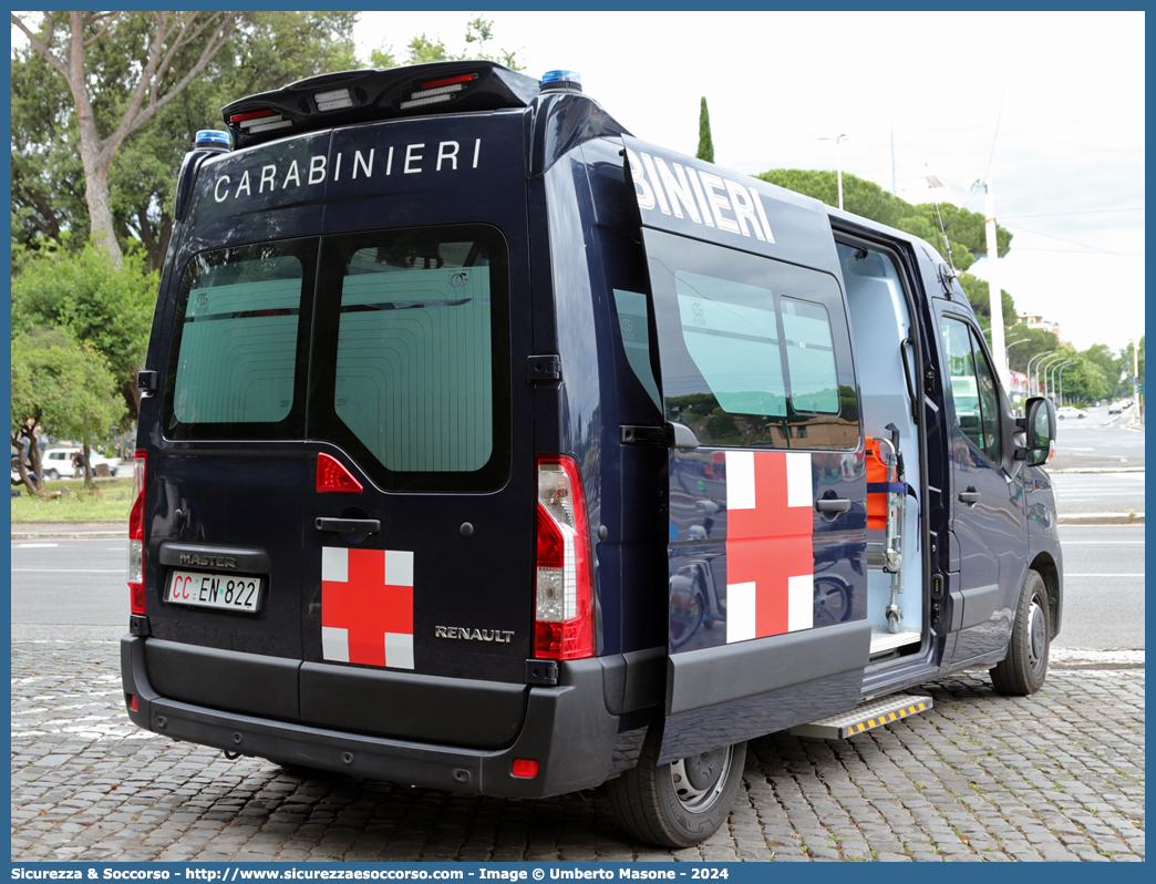 CC EN822
Arma dei Carabinieri
Servizio Sanitario
Renault Master V serie
Allestitore Odone S.r.l.
Parole chiave: CC;C.C.;Arma;Carabinieri;Servizio;Sanitario;Renault;Master;Odone