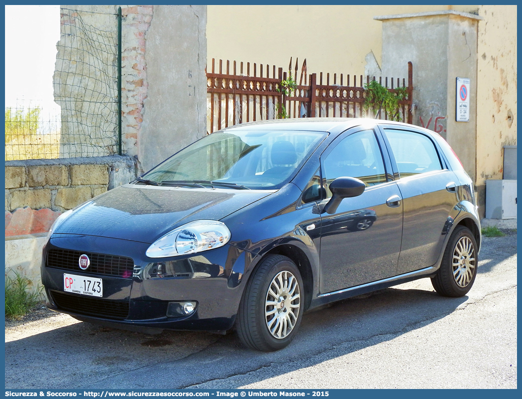 CP 1743
Corpo delle Capitanerie di Porto
Guardia Costiera 
Fiat Grande Punto
Parole chiave: CP;C.P.;GC;G.C.;Guardia;Costiera;Guardia Costiera;Capitaneria di Porto;Fiat;Grande;Punto