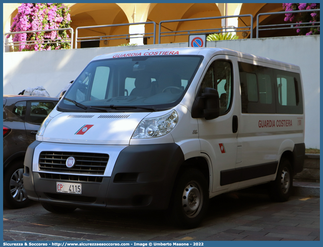 CP 4115
Corpo delle Capitanerie di Porto
Guardia Costiera 
Fiat Ducato III serie
Parole chiave: CP;C.P.;GC;G.C.;Guardia;Costiera;Capitaneria;Capitanerie;di;Porto;Fiat;Ducato;X250;X 250