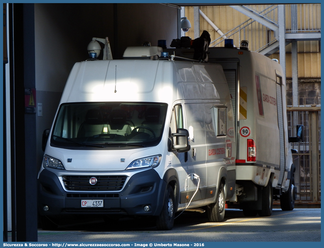 CP 4337
Corpo delle Capitanerie di Porto
Guardia Costiera
Fiat Ducato III serie restyling
Parole chiave: CP;C.P.;GC;G.C.;Guardia;Costiera;Capitaneria;Capitanerie;Porto;Guardia Costiera;Fiat;Ducato;X290;X 290