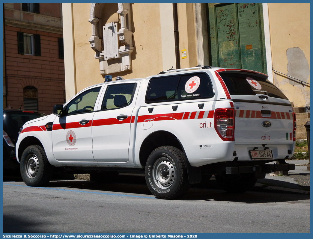 CRI 503AG
Croce Rossa Italiana
Ford Ranger IV serie
Allestitore DiviTec S.r.l.
Parole chiave: CRI;C.R.I.;Croce;Rossa;Italiana;Ford;Ranger;Divitec