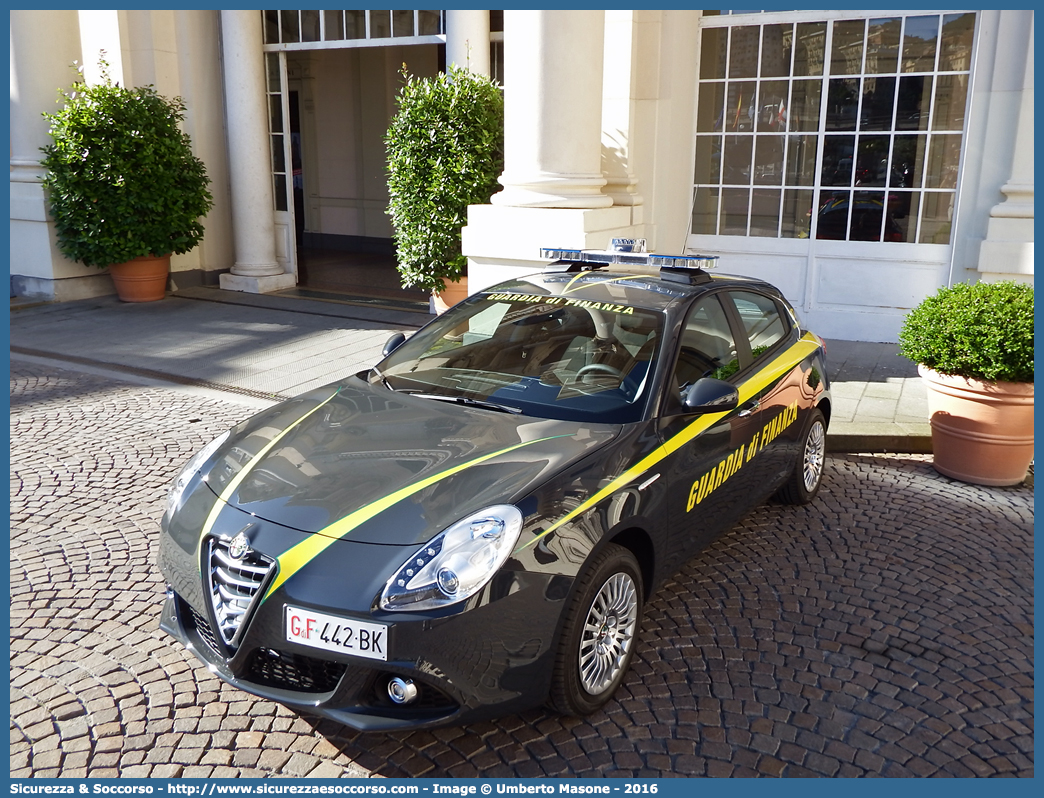 GdiF 442BK
Guardia di Finanza
Alfa Romeo Nuova Giulietta
I serie I restyling
(II fornitura)
Parole chiave: GdiF;GDF;GF;Guardia;Finanza;Alfa;Romeo;Nuova;Giulietta