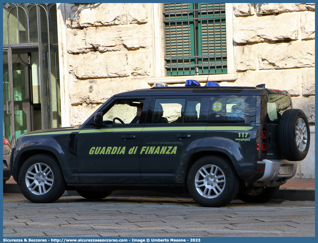 GdiF 554BQ
Guardia di Finanza
S.A.G.F.
Land Rover New Defender 110
II serie
Allestitore Elevox S.r.l.
Parole chiave: GdiF;G.D.F.;GDF;Guardia;di;Finanza;S.A.G.F.;SAGF;Soccorso;Alpino;Land;Rover;Defender;110;Elevox