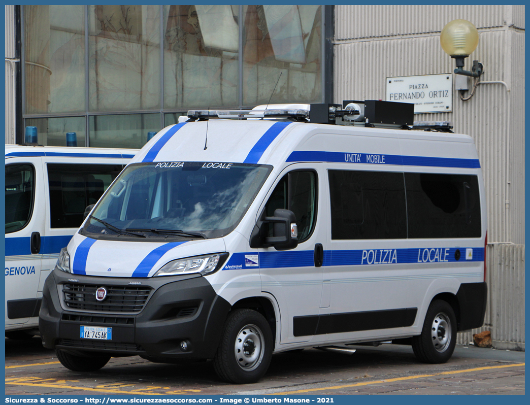 Polizia Locale YA745AK
Polizia Locale
Comune di Genova
Fiat Ducato III serie II restyling
Allestitore Bertazzoni S.r.l.
Parole chiave: Polizia;Locale;Municipale;Genova;Fiat;Ducato;Bertazzoni