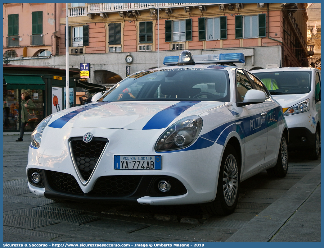 Polizia Locale YA774AB
Polizia Locale
Comune di Genova
Alfa Romeo Nuova Giulietta
I serie II restyling
Parole chiave: Polizia;Locale;Municipale;Genova;Alfa Romeo;Nuova Giulietta