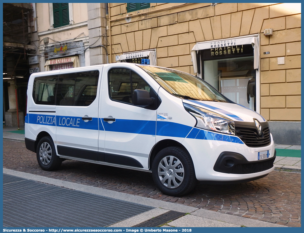 Polizia Locale YA938AM
Polizia Locale
Comune di Genova
Renault Trafic IV serie
Allestitore Ciabilli S.r.l.
Parole chiave: Polizia;Locale;Municipale;Genova;Renault;Trafic;Ciabilli;YA938AM;YA 938 AM