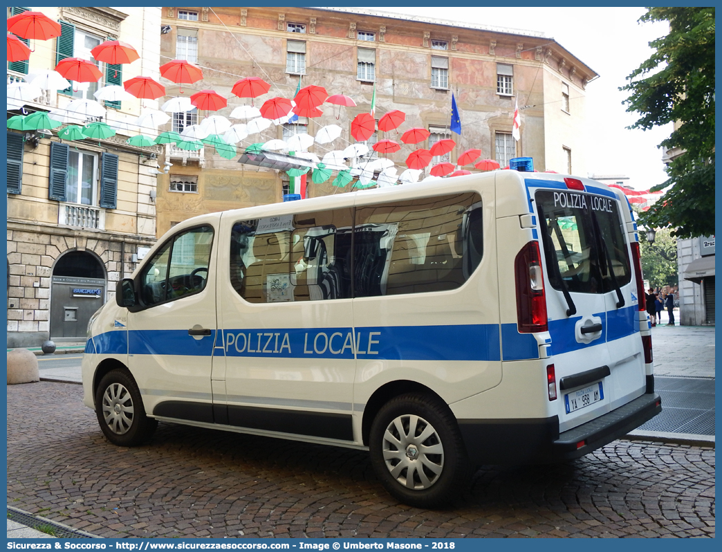 Polizia Locale YA938AM
Polizia Locale
Comune di Genova
Renault Trafic IV serie
Allestitore Ciabilli S.r.l.
Parole chiave: Polizia;Locale;Municipale;Genova;Renault;Trafic;Ciabilli;YA938AM;YA 938 AM