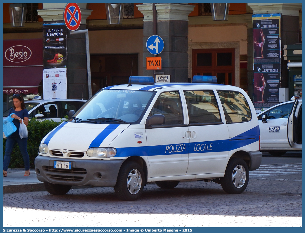 Polizia Locale YA115AF
Polizia Locale
Comune di Savona
Nissan Serena I serie
Parole chiave: Polizia;Municipale;Locale;Savona;Nissan;Serena