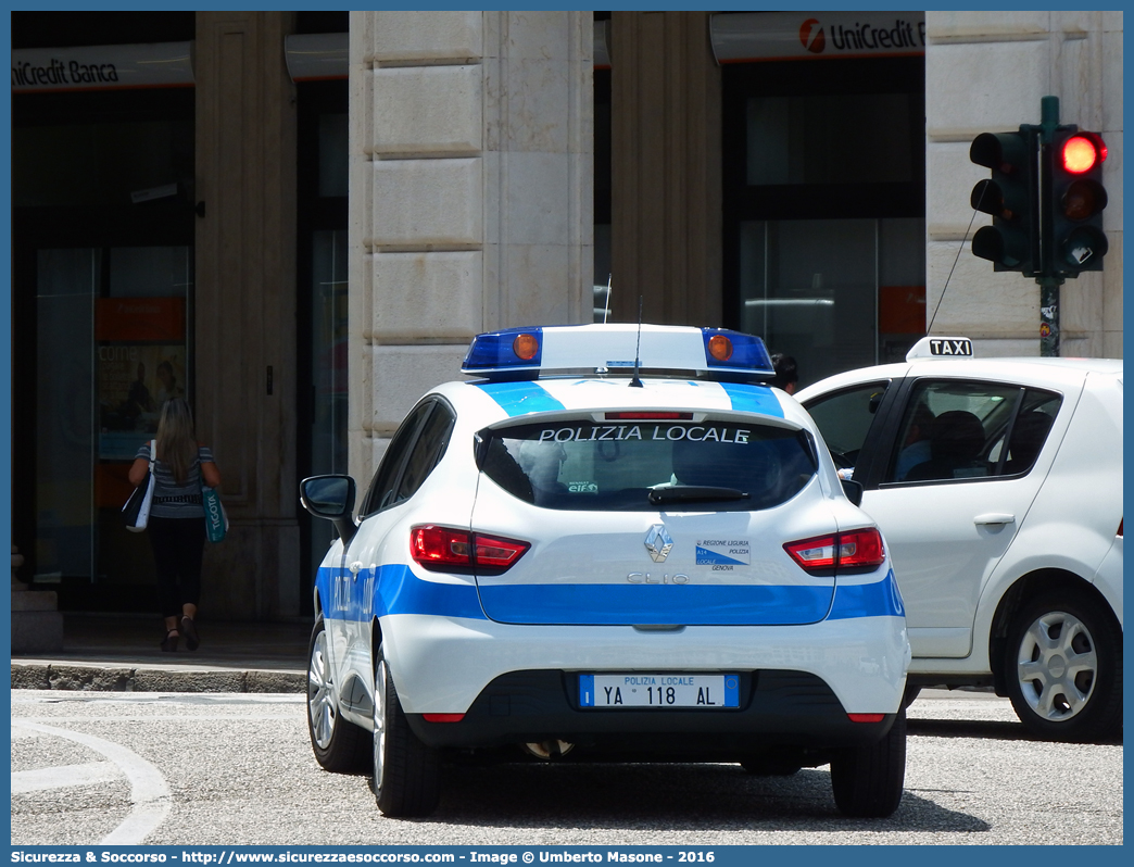 Polizia Locale YA118AL
Polizia Locale
Comune di Genova
Renault Clio VI serie
Allestitore Ciabilli S.r.l.
Parole chiave: Polizia;Locale;Municipale;Genova;Renault;Clio;Ciabilli