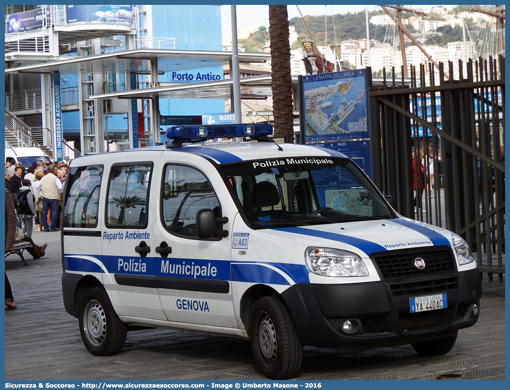 Polizia Locale YA440AC
Polizia Municipale
Comune di Genova
Fiat Doblò I serie restyling
(variante)
Parole chiave: Polizia;Locale;Municipale;Genova;Fiat;Doblò;YA440AC