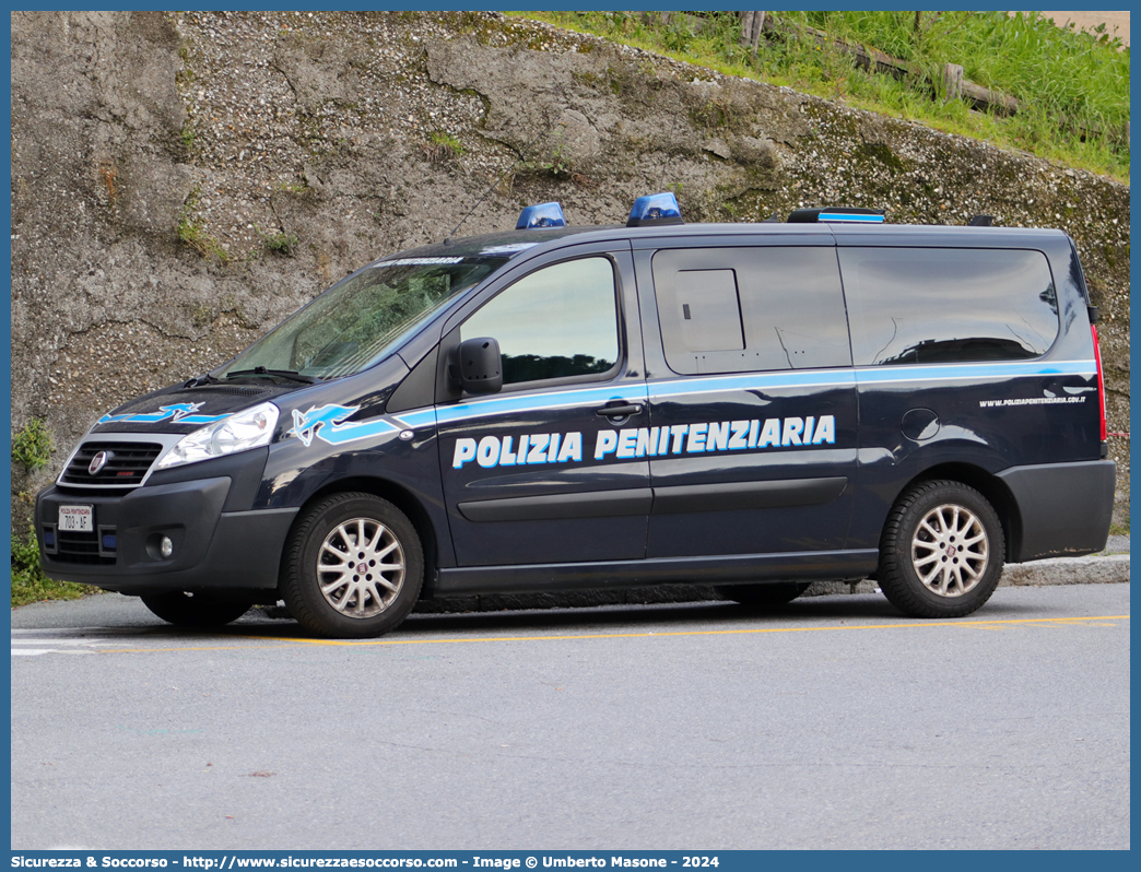 Polizia Penitenziaria 703AF
Polizia Penitenziaria
Fiat Scudo IV serie
Allestitore Mussa & Graziano S.r.l.
Parole chiave: PP;P.P.;PolPen;Pol.Pen.;AdiC;A.diC.;Agenti;di;Custodia;Polizia;Penitenziaria;Fiat;Scudo;Mussa & Graziano