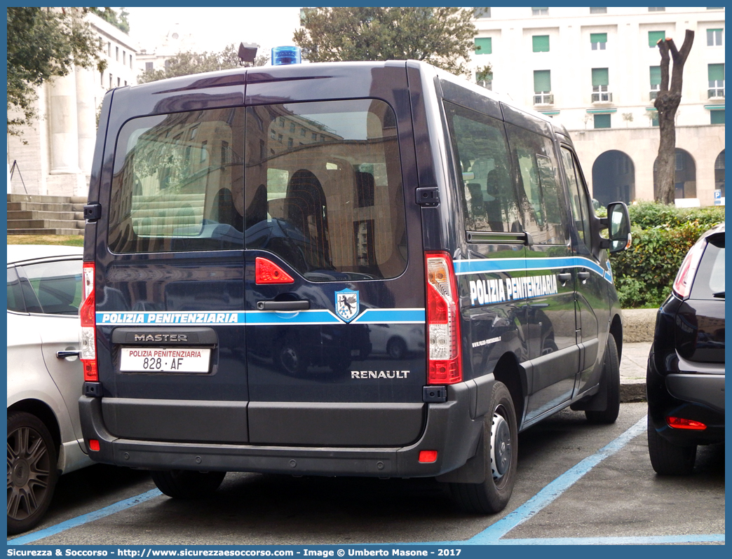 Polizia Penitenziaria 828AF
Polizia Penitenziaria
Renault Master IV serie
Allestitore Focaccia Group S.r.l. 
Parole chiave: PP;P.P.;Pol.Pen.;PolPen;AdiC;A.diC.;Agenti;di;Custodia;Polizia;Penitenziaria;Nucleo;Traduzioni;Piantonamenti;Renault;Master;Focaccia