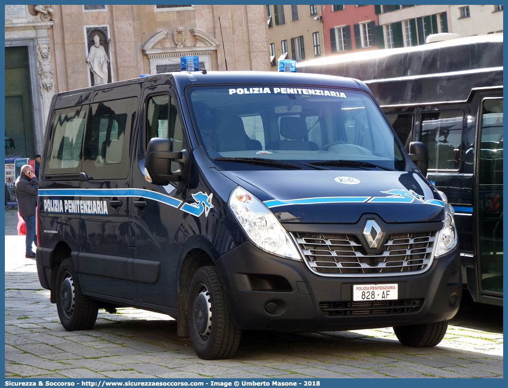 Polizia Penitenziaria 828AF
Polizia Penitenziaria
Renault Master IV serie
Allestitore Focaccia Group S.r.l. 
Parole chiave: PP;P.P.;Pol.Pen.;PolPen;AdiC;A.diC.;Agenti;di;Custodia;Polizia;Penitenziaria;Nucleo;Traduzioni;Piantonamenti;Renault;Master;Focaccia