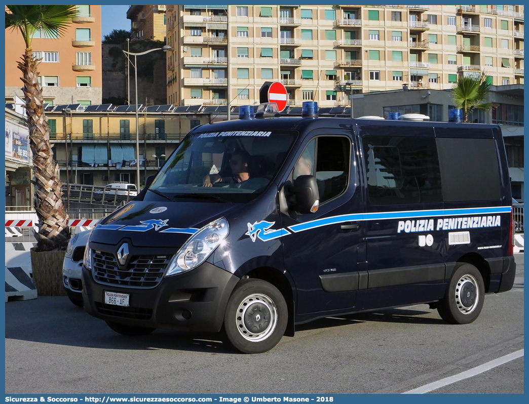 Polizia Penitenziaria 866AF
Polizia Penitenziaria
Servizio Cinofili
Renault Master IV serie
Allestitore Focaccia Group S.r.l. 
Parole chiave: PP;P.P.;Pol.Pen.;PolPen;AdiC;A.diC.;Agenti;di;Custodia;Polizia;Penitenziaria;Nucleo;Traduzioni;Piantonamenti;Renault;Master;Focaccia;Servizio;Cinofili