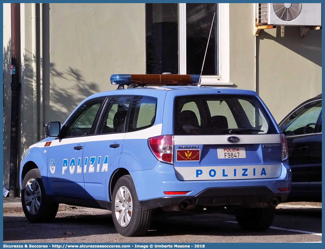 Polizia F9847
Polizia di Stato
Reparto Mobile
Subaru Forester V serie
Parole chiave: PS;P.S.;Polizia;di;Stato;Reparto;Mobile;Fuoristrada;Subaru;Forester