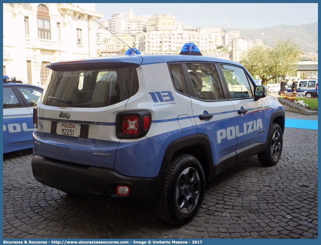 Polizia M2251
Polizia di Stato
Reparto Prevenzione Crimine
Jeep Renegade I serie
Allestitore Nuova Carrozzeria Torinese S.r.l.
Parole chiave: PS;P.S.;Polizia;di;Stato;Reparto;Prevenzione;Crimine;Jeep;Renegade;Nct;Nuova;Carrozzeria;Torinese