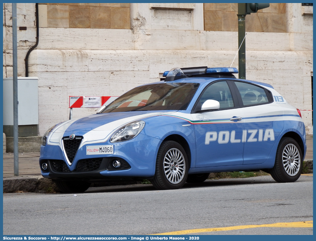 Polizia M4060
Polizia di Stato
Squadra Volante
Alfa Romeo Nuova Giulietta
I serie I restyling
Allestitore Nuova Carrozzeria Torinese S.r.l.
Parole chiave: PS;P.S.;Polizia;di;Stato;Pubblica;Sicurezza;Squadra;Volante;Alfa;Romeo;Nuova;Giulietta