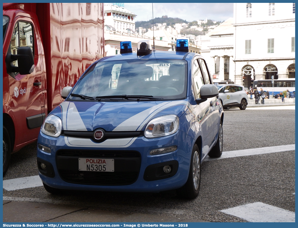 Polizia N5305
Polizia di Stato
Fiat Nuova Panda II serie
Allestitore Focaccia Group S.r.l.
(II fornitura)
Parole chiave: PS;P.S.;Polizia;di;Stato;Polizia;Fiat;Nuova;Panda;Focaccia