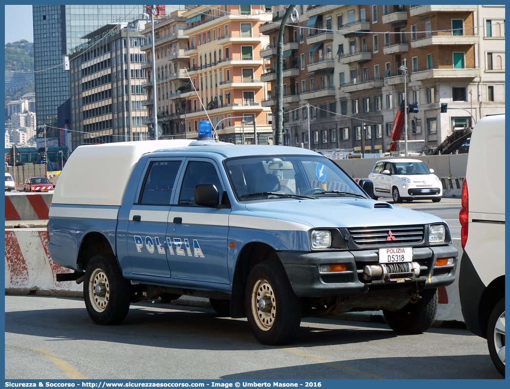 Polizia D5318
Polizia di Stato
Mitsubishi L200 III serie restyling
Parole chiave: Polizia di Stato;Polizia;PS;Mitsubishi;L200