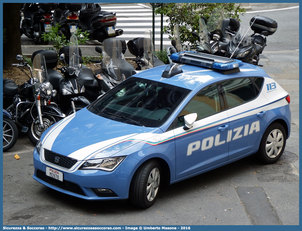 Polizia M0978
Polizia di Stato 
Squadra Volante
Seat Leon III serie
Allestitore Nuova Carrozzeria Torinese S.r.l.
Parole chiave: PS;P.S.;Polizia;di;Stato;Squadra;Volante;Seat;Leon;nct;nuova;carrozzeria;torinese