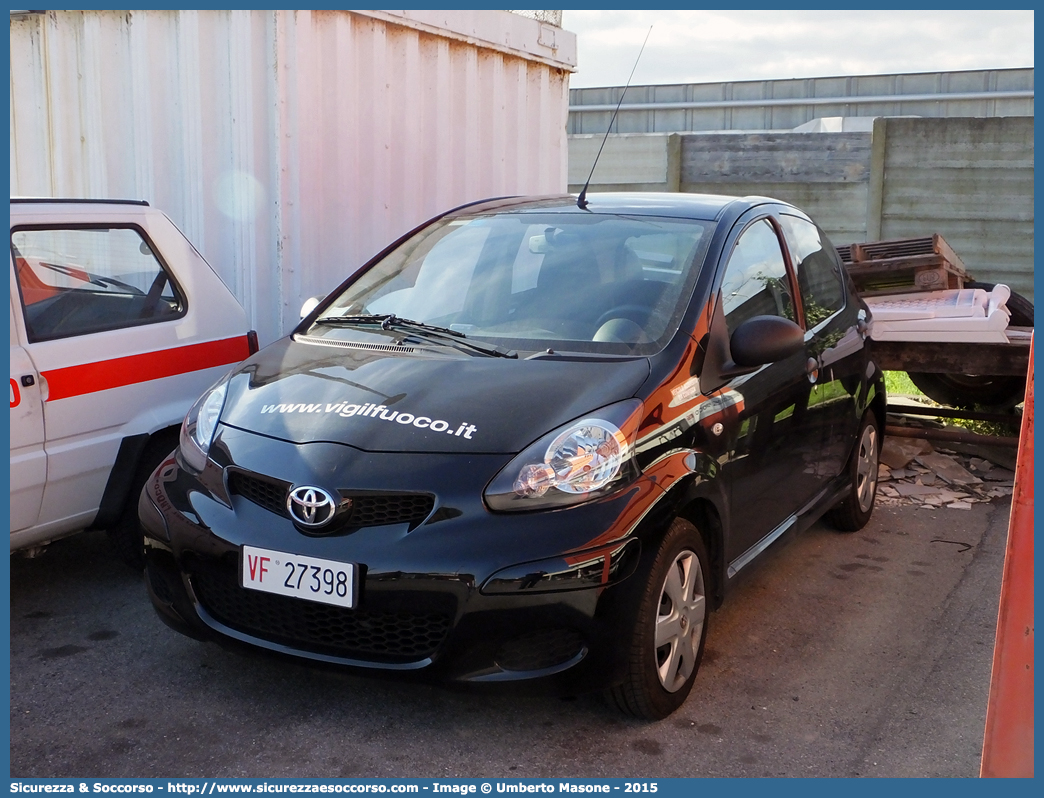 VF 27398
Corpo Nazionale Vigili del Fuoco
Toyota Aygo I serie
Parole chiave: Corpo;Nazionale;Vigili del Fuoco;Vigili;Fuoco;Toyota;Aygo