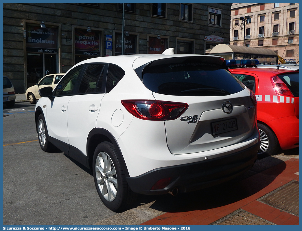 VF 27403
Corpo Nazionale Vigili del Fuoco
Mazda CX-5
Parole chiave: VF;VVF;V.F.;V.V.F.;Corpo;Nazionale;Vigili del Fuoco;Vigili;Fuoco;Mazda;CX-5