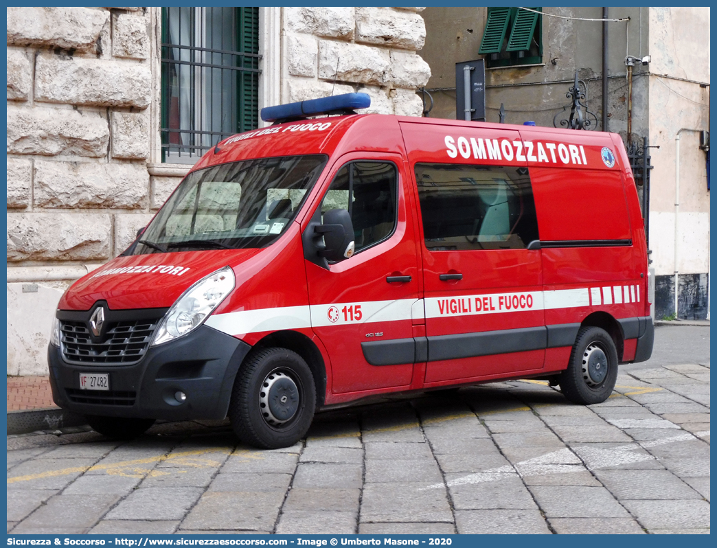 VF 27482
Corpo Nazionale Vigili del Fuoco
Nucleo Soccorso Subacqueo e Acquatico
Renault Master IV serie
Allestitore Fortini S.r.l.
Parole chiave: Corpo;Nazionale;Vigili del Fuoco;Vigili;Fuoco;NSSA;N.S.S.A.;Soccorso;Subacqueo;Acquatico;Sommozzatori;Subacquei;Renault;Master;Fortini