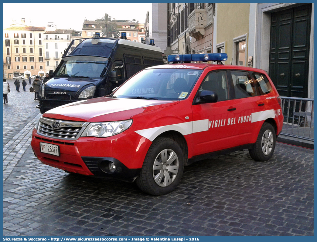 VF 26577
Corpo Nazionale Vigili del Fuoco
Subaru Forester V serie
Parole chiave: VVF;V.V.F.;Corpo;Nazionale;Vigili;del;Fuoco;Subaru;Forester