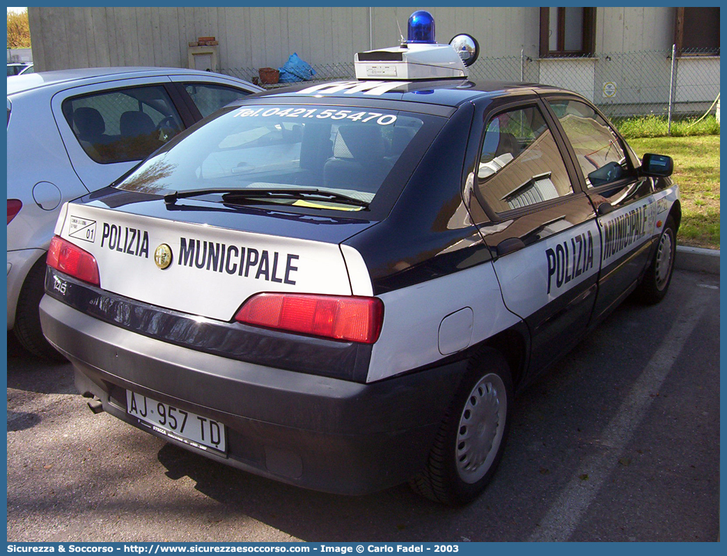 -
Polizia Municipale
Comune di San Donà di Piave
Alfa Romeo 146
Parole chiave: PL;PM;P.L.;P.M.;Polizia;Locale;Municipale;San Donà di Piave;Alfa;Romeo;146