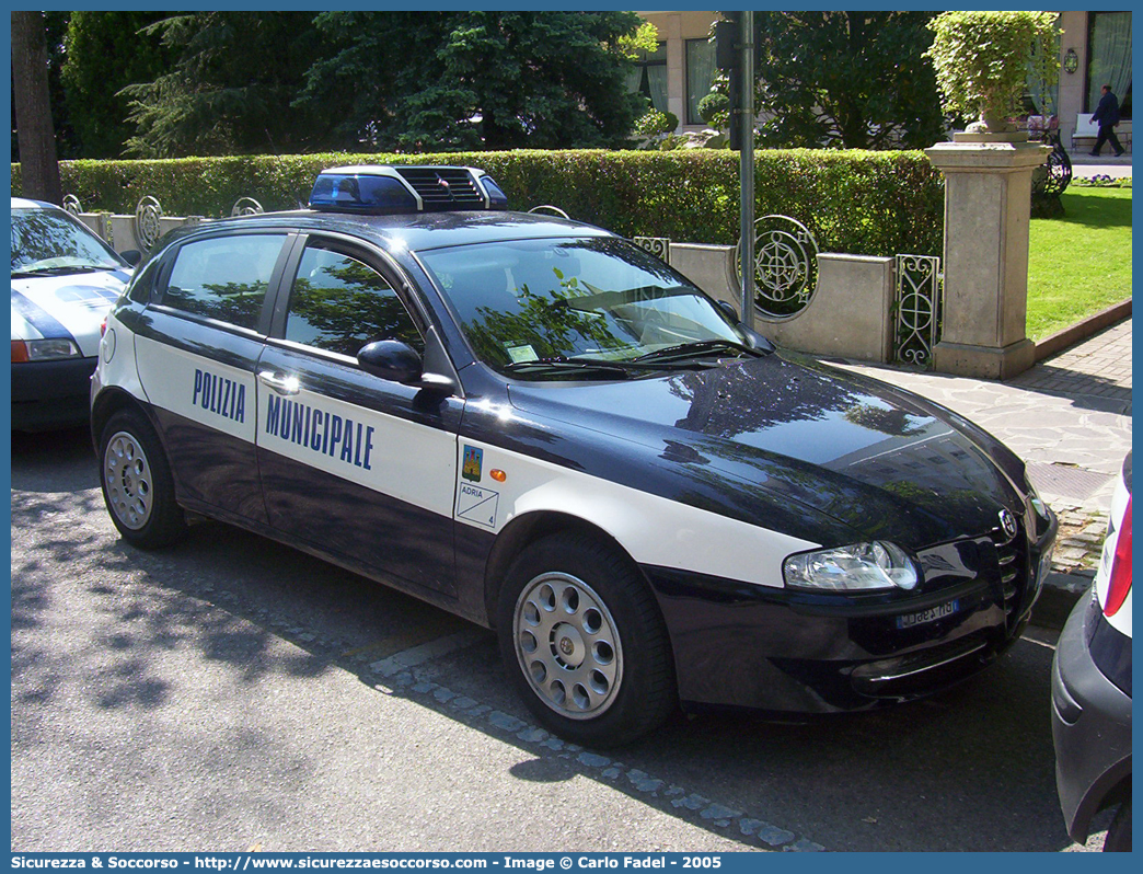 -
Polizia Municipale
Comune di Adria
Alfa Romeo 147 I serie
Parole chiave: PL;P.L.;PM;P.M.;Polizia;Locale;Municipale;Adria;Alfa;Romeo;147