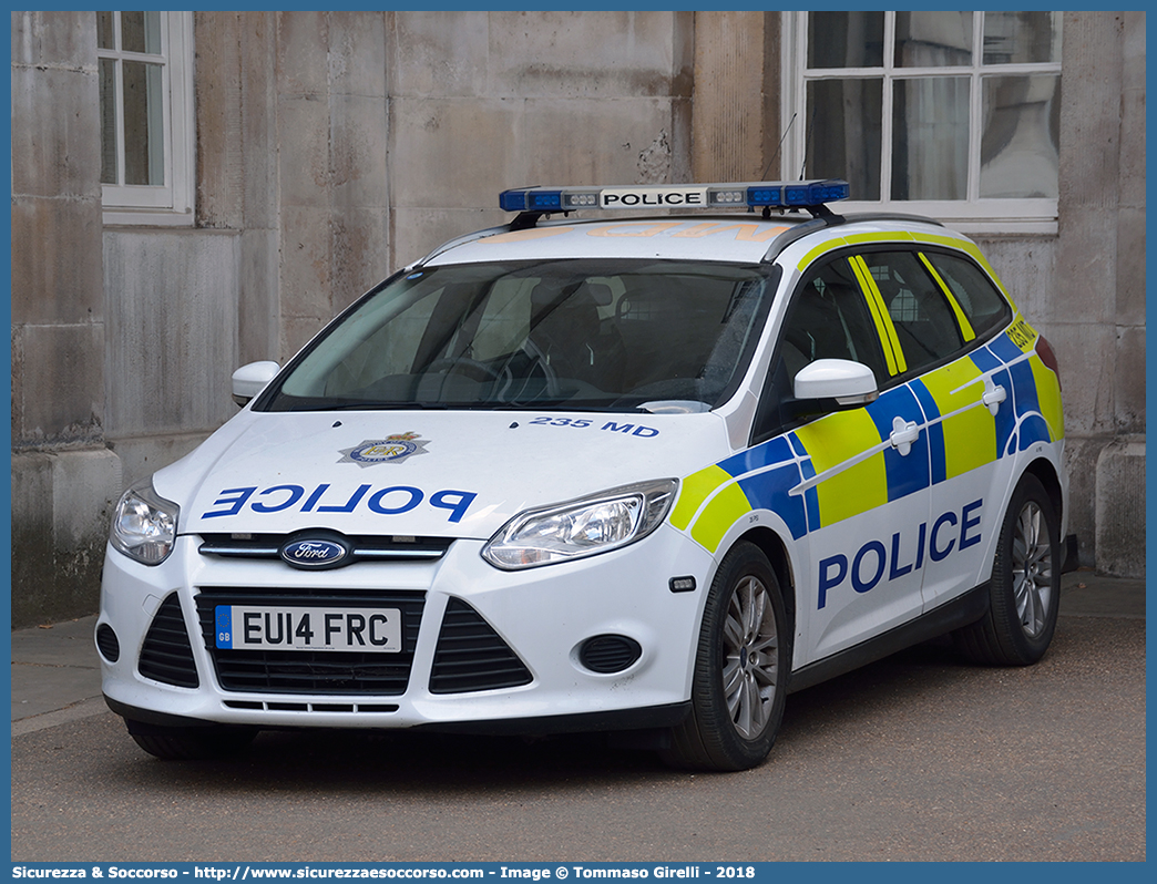 235 MD
United Kingdom of Great Britain and Northern Ireland
Ministry of Defence Police
Ford Focus Hatchback III generation
Parole chiave: UK;United;Kingdom;Great;Britain;Northern;Ireland;Metropolitan;Police;Ford;Focus;Hatchback