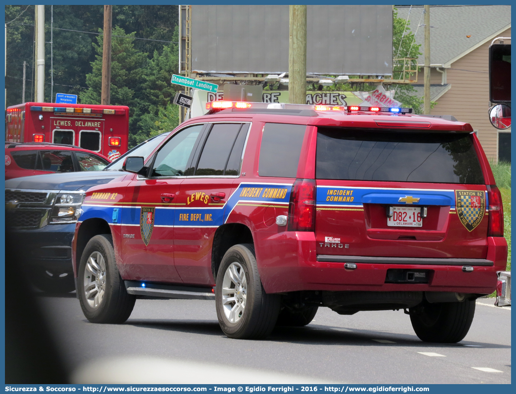 82-16
United States of America
Lewes Fire Department
Command Unit
Chevrolet Tahoe LT
Parole chiave: United;States;of;America;USA;U.S.A.;Lewes;Fire;Department;Command;Unit;Chevrolet;Tahoe;LT