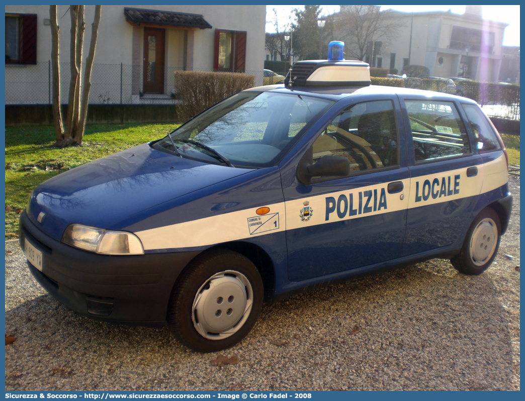 -
Polizia Municipale
Comune di Carbonera
Fiat Punto I serie
Parole chiave: PL;P.L.;PM;P.M.;Polizia;Locale;Municipale;Carbonera;Fiat;Punto