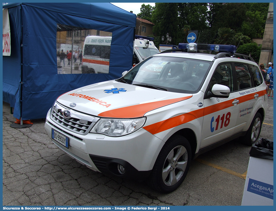 21
SUEM 118 Padova
Azienda ULSS 6 - Euganea
Padova
Subaru Forester V serie
Allestitore Aricar S.p.A.
Parole chiave: 118;SUEM;Padova;Subaru;Forester;Aricar