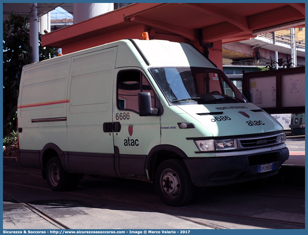 6686
ATAC S.p.A.
Pronto Intervento
Iveco Daily III serie
Parole chiave: ATAC;Soccorso;Bus;Tram;Iveco;Daily