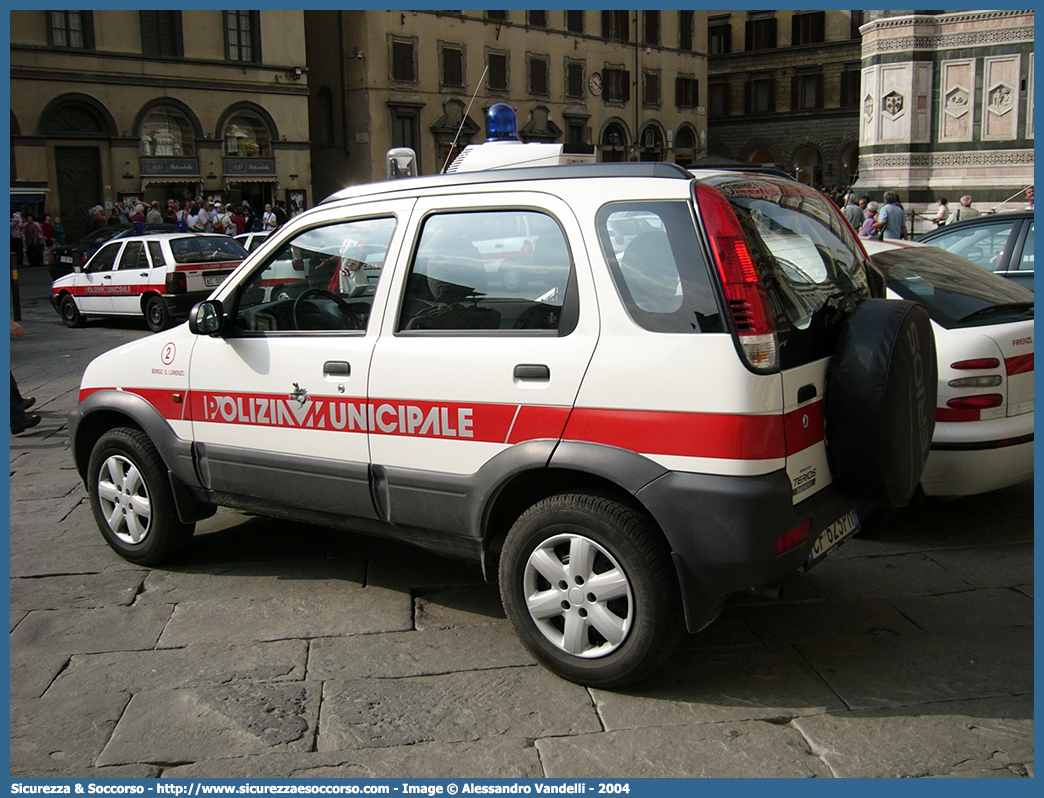 -
Polizia Municipale
Comune di Borgo San Lorenzo
Daihatsu Terios I serie
Parole chiave: PL;P.L.;PM;P.M.;Polizia;Locale;Municipale;Borgo San Lorenzo;Daihatsu;Terios