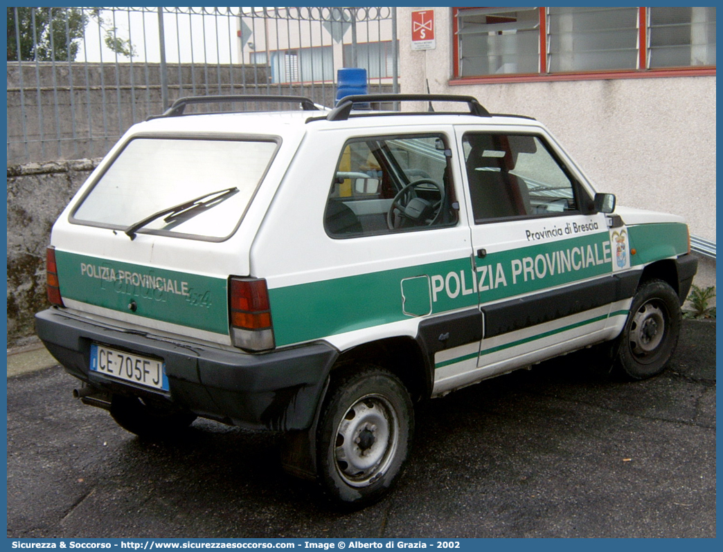 -
Polizia Provinciale
Provincia di Brescia
Fiat Panda 4x4 I serie
Parole chiave: PL;P.L.;PM;P.M.;PolProv;Pol Prov;Polizia;Locale;Municipale;Provinciale;Brescia;Fiat;Panda;4x4