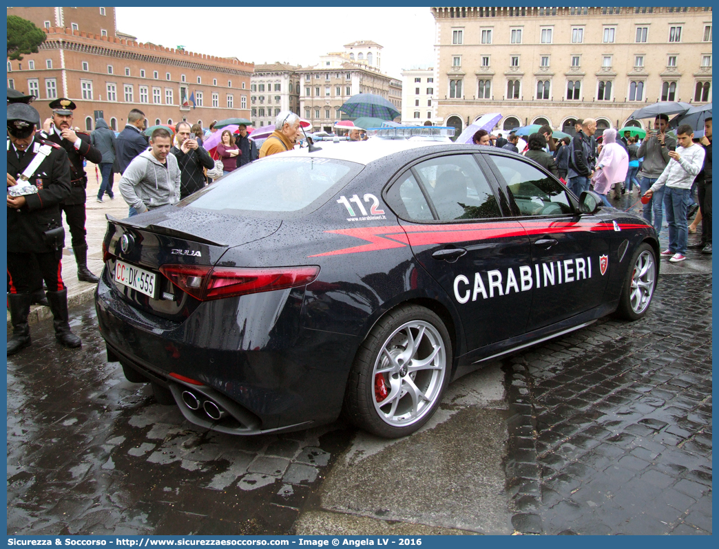 CC DK555
Arma dei Carabinieri
Alfa Romeo Nuova Giulia Quadrifoglio
Parole chiave: CC;C.C.;Arma;dei;Carabinieri;Alfa;Romeo;Nuova;Giulia;Quadrifoglio