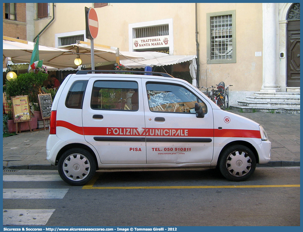 -
Polizia Municipale
Comune di Pisa
Opel Agila I serie
Parole chiave: PL;P.L.;PM;P.M.;Polizia;Locale;Municipale;Pisa;Opel;Agila