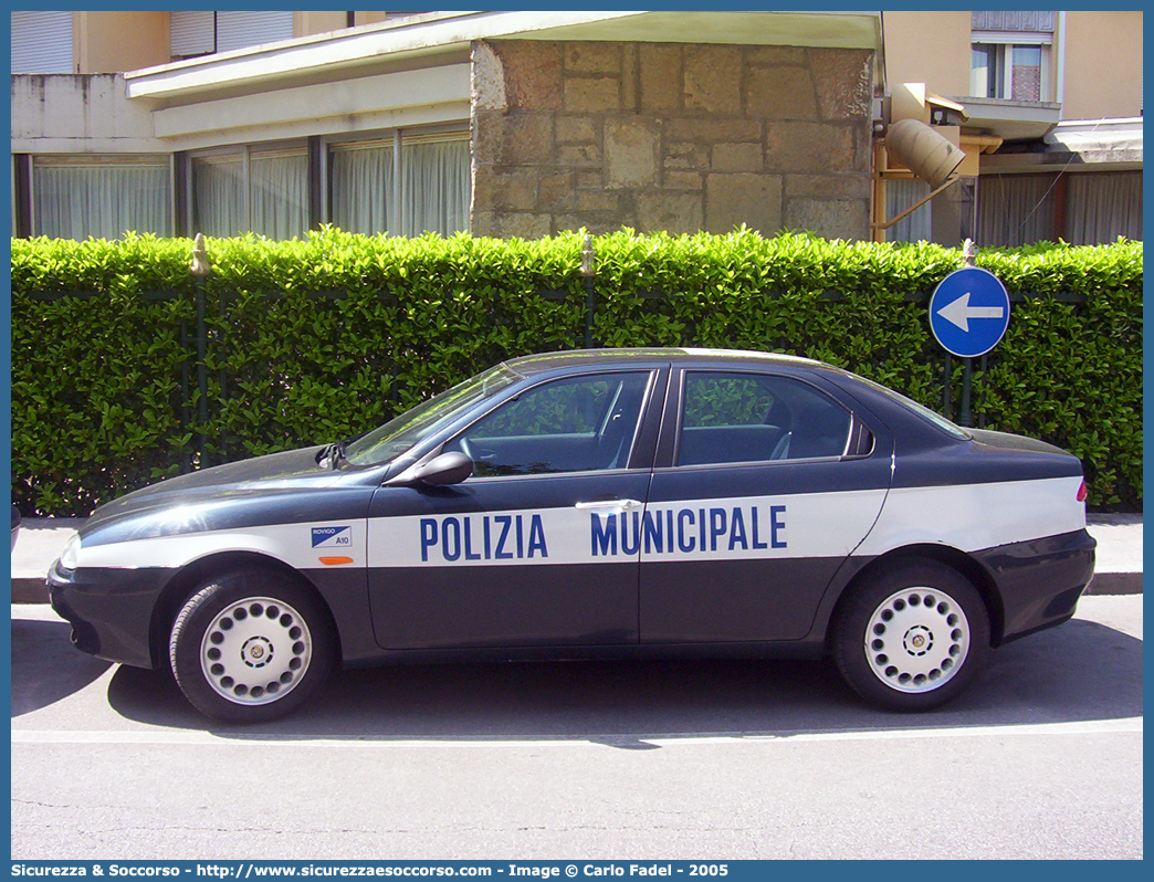 -
Polizia Municipale
Comune di Rovigo
Alfa Romeo 156 I serie
Parole chiave: PL;P.L.;PM;P.M.;Polizia;Locale;Municipale;Rovigo;Alfa;Romeo;156