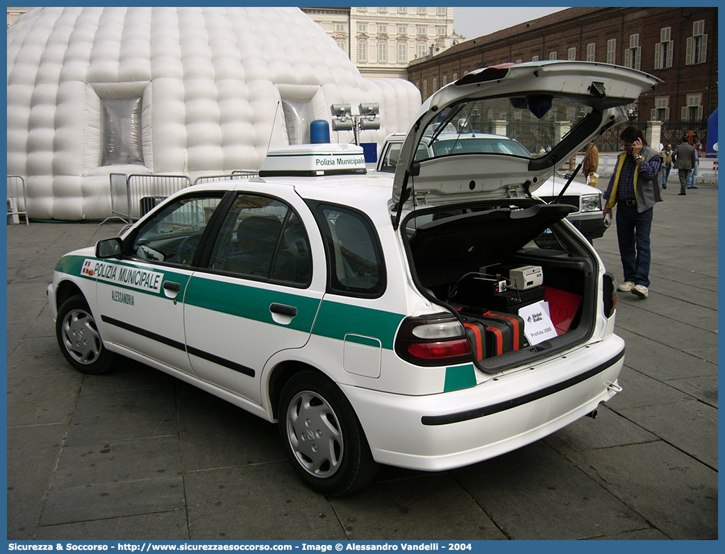 -
Polizia Municipale
Comune di Alessandria
Nissan Almera I serie hatchback
Parole chiave: PL;P.L.;PM;P.M.;Polizia;Locale;Municipale;Alessandria;Nissan;Almera;hatchback