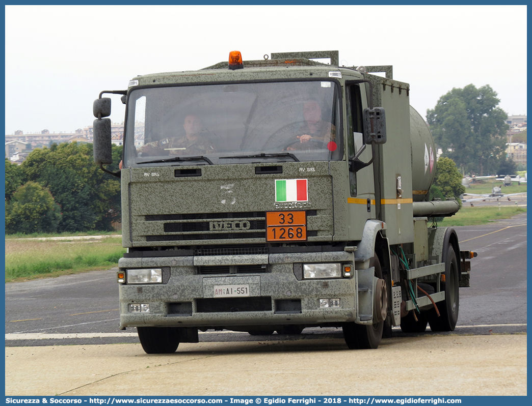 AM AI551
Aeronautica Militare Italiana
Iveco EuroTech 180E27
Allestitore Sacim S.p.A.
Parole chiave: AMI;A.M.I.;Aeronautica;Militare;Italiana;Iveco;EuroTech;180E27;Sacim