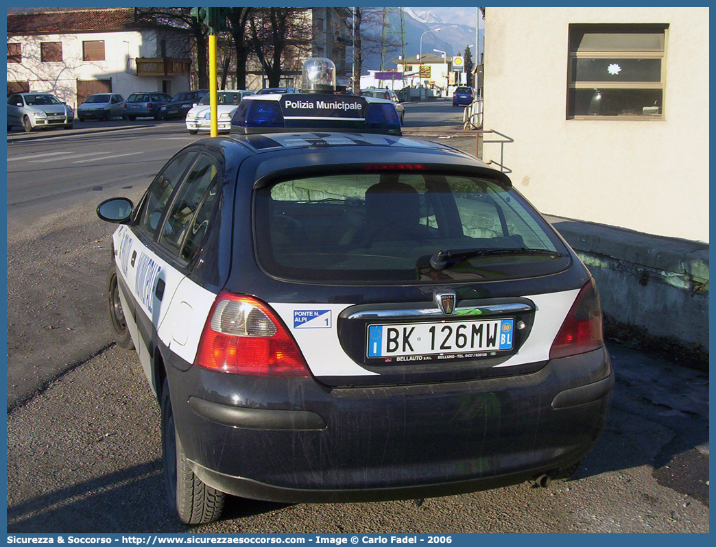 -
Polizia Municipale
Comune di Ponte nelle Alpi
Rover 25
Parole chiave: PL;P.L.;PM;P.M.;Polizia;Locale;Municipale;Ponte;nelle;Alpi;Rover;25