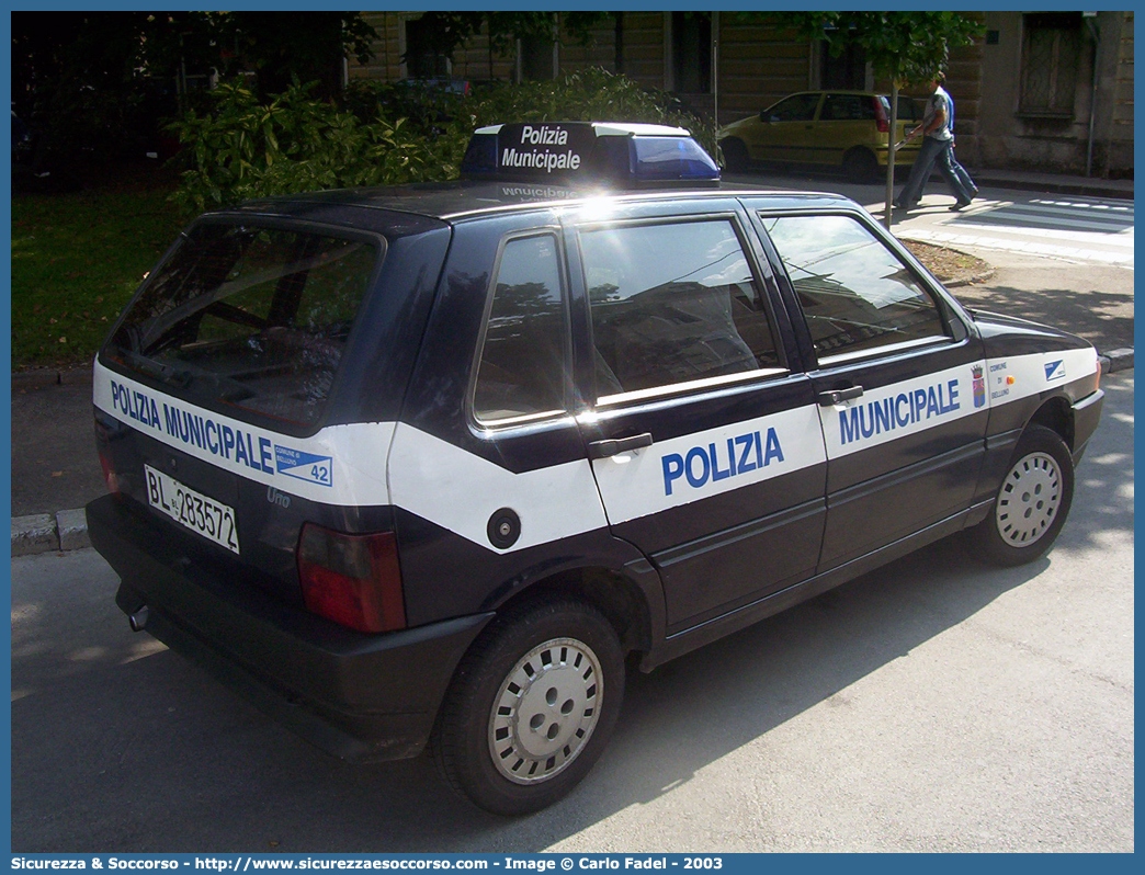 -
Polizia Municipale
Comune di Belluno
Fiat Uno II serie
Parole chiave: PL;P.L.;PM;P.M.;Polizia;Locale;Municipale;Belluno;Fiat;Uno