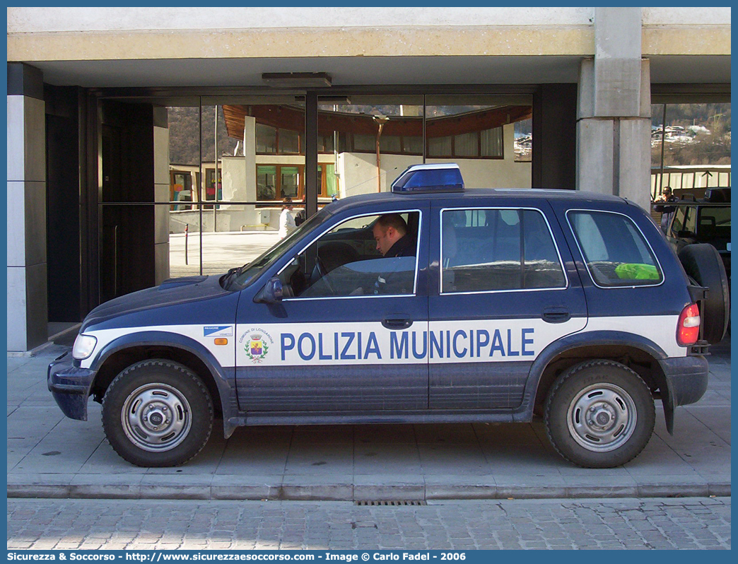 -
Polizia Municipale
Comune di Longarone
Kia Sportage I serie
Parole chiave: PL;P.L.;PM;P.M.;Polizia;Locale;Municipale;Longarone;Kia;Sportage